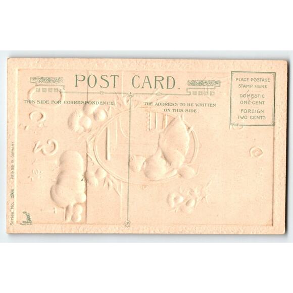 Halloween Postcard Women Black Cat Fireplace Oct 31st Germany Gottschalk Unused - Picture 2 of 2